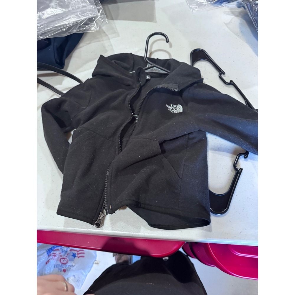 The North Face Toddler 3T Black Full Zip Fleece Hoodie Jacket
